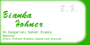 bianka hohner business card